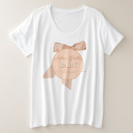 Bow Baby Shower Große Größe T-Shirt