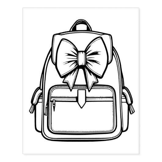 Bow-Backpack Gummistempel (Prägung)