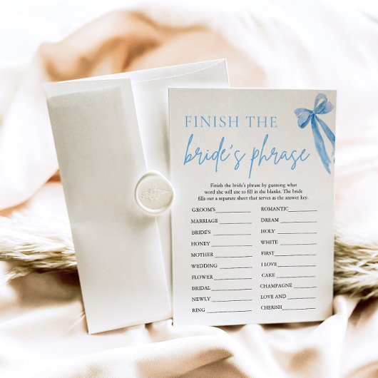 Bow beendet das Phrase-Brautparty-Spiel der Braut Einladung