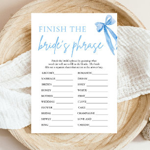 Bow beendet das Phrase-Brautparty-Spiel der Braut Einladung