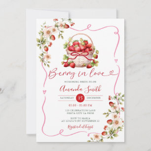 Bow Berry in Liebe Erdbeere Brautparty Floral Einladung