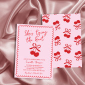 Bow bindet das handgezeichnete Brautparty der Knot Einladung