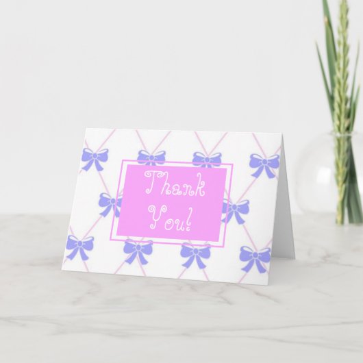 Bow Birthday Dankeschön Karte (Vorderseite)