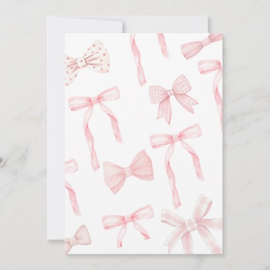 Bow Birthday Einladung (Rückseite)