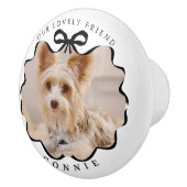 Bow Black Ribbon Pet White Keramikknauf (Rechts)