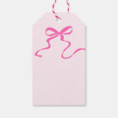 Bow Blue Baby Dusche Gevor Tag Geschenkanhänger (Rückseite)