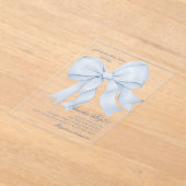 Bow Blue Elegant Brautparty Acryleinladungen (Ablage )