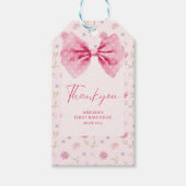 Bow Blumen wenig vermisst Einen Geburtstag Gnade Geschenkanhänger (Vorderseite)