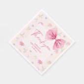 Bow Blumen wenig vermisst Einen Geburtstag Gnade Serviette (Ecke)