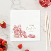 Bow Bonjour Bébé French Macarons Baby Shower Serviette (Beispiel)