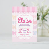 Bow Boutique Store 1st Birthday Invitation (Stehend Vorderseite)