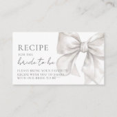 Bow-Brautparty ein Rezept teilen Begleitkarte (Vorderseite)