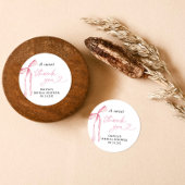 Bow Brautparty Gefälligkeitsaufkleber, Dessertaufk Runder Aufkleber