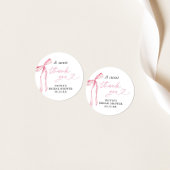 Bow Brautparty Gefälligkeitsaufkleber, Dessertaufk Runder Aufkleber