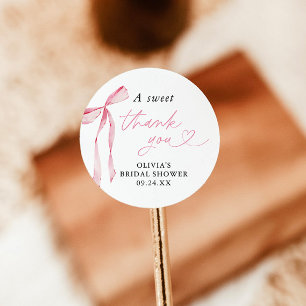 Bow Brautparty Geschenk Aufkleber, Dessert Aufkleb Runder Aufkleber