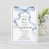 Bow Brautparty Invite Einladung (Stehend Vorderseite)