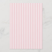 Bow Bridal Shower Pink Stripes Pattern Coquette Einladung (Rückseite)
