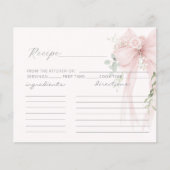 Bow Bridal Shower recipe card (Vorderseite)