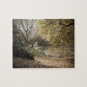 Bow Bridge, Central Park, im Herbst Puzzle