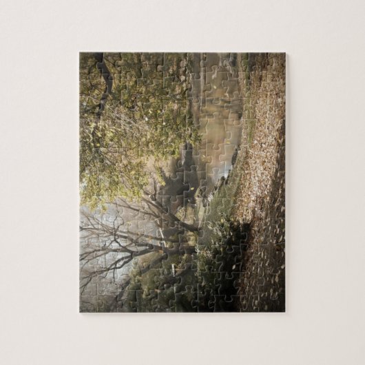 Bow Bridge, Central Park, im Herbst Puzzle (Vertikal)