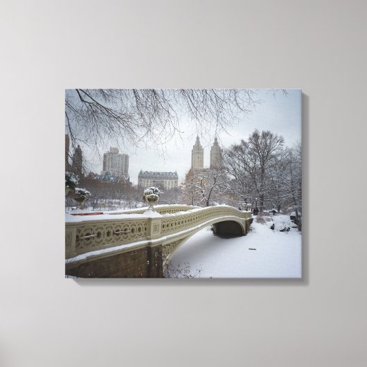 Bow Bridge - Central Park Winter Leinwanddruck (Vorderseite)