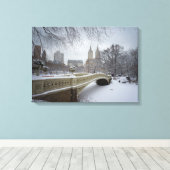 Bow Bridge - Central Park Winter Leinwanddruck (Insitu (Holzboden))