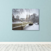 Bow Bridge - Central Park Winter Leinwanddruck (Insitu (Holzboden))