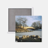 Bow Bridge Central Park Winter NYC Magnet (Vorderseite/Rückseite)