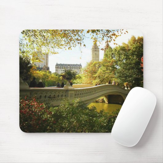 Bow Bridge im Herbst, Central Park, New York City Mousepad (Mit Mouse)
