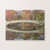 Bow Bridge Landschaftlich Reflektion Herbst Zentra Puzzle (Horizontal)