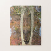 Bow Bridge Landschaftlich Reflektion Herbst Zentra Puzzle (Vertikal)