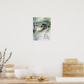Bow Bridge Serenity Central Park Aquarell Poster (Küche)