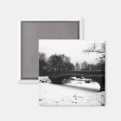 Bow Bridge Winter Central Park NYC Magnet (Vorderseite/Rückseite)
