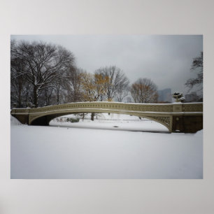 Bow Bridge, Winterlandschaft, alle Größen Poster