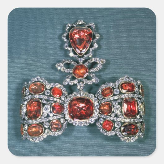 Bow Brooch Set mit brillant Quadratischer Aufkleber (Vorderseite)