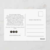 Bow Business Vielen Dank Postkarte (Rückseite)