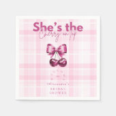 Bow Cherry am oberen Brautparty Serviette (Vorderseite)