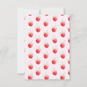 Bow Cherry auf Top Baby Girl Dusche Danke Karte (Rückseite)