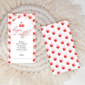 Bow Cherry auf Top Baby Girl Duwer Windelwanne Begleitkarte