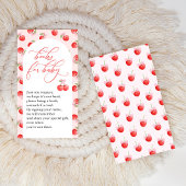 Bow Cherry auf Top Baby Girl Shower Books für Baby Begleitkarte