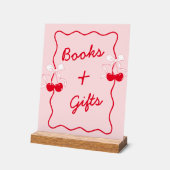 Bow Cherry Baby Duschbücher und Geschenke Acrylschild (Winkel)