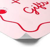 Bow Cherry Baby Duschbücher und Geschenke Poster (Ecke)