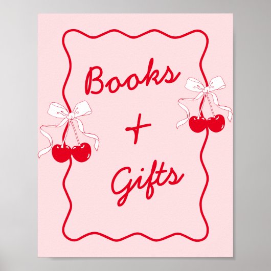 Bow Cherry Baby Duschbücher und Geschenke Poster (Vorne)