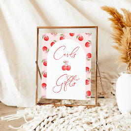 Bow Cherry Baby Girl Duschkarten & Geschenke Unter Poster