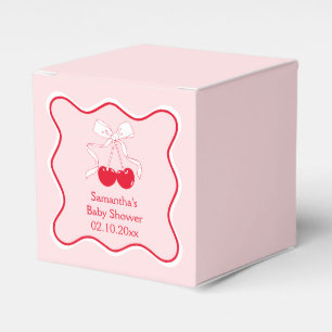 Bow Cherry On Top Baby Shower Geschenkteilchen Geschenkschachtel