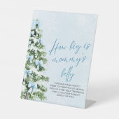 Bow Christmas Baby Shower How Big Is Mommy's Belly Sockelschild (Vorderseite)