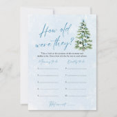 Bow Christmas Baby Shower How Old Were They Game Einladung (Vorderseite)