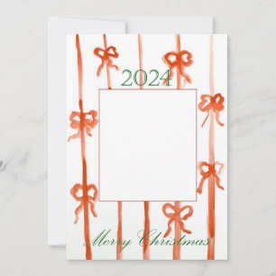 Bow Christmas Card Einladung