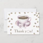 Bow & Coffee Breaking Babydusche Danke (Vorderseite)