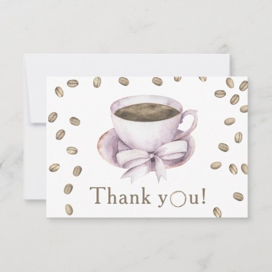 Bow & Coffee Breaking Babydusche Danke (Vorderseite)